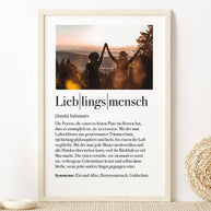 Definition Lieblingsmensch - Foto-Poster