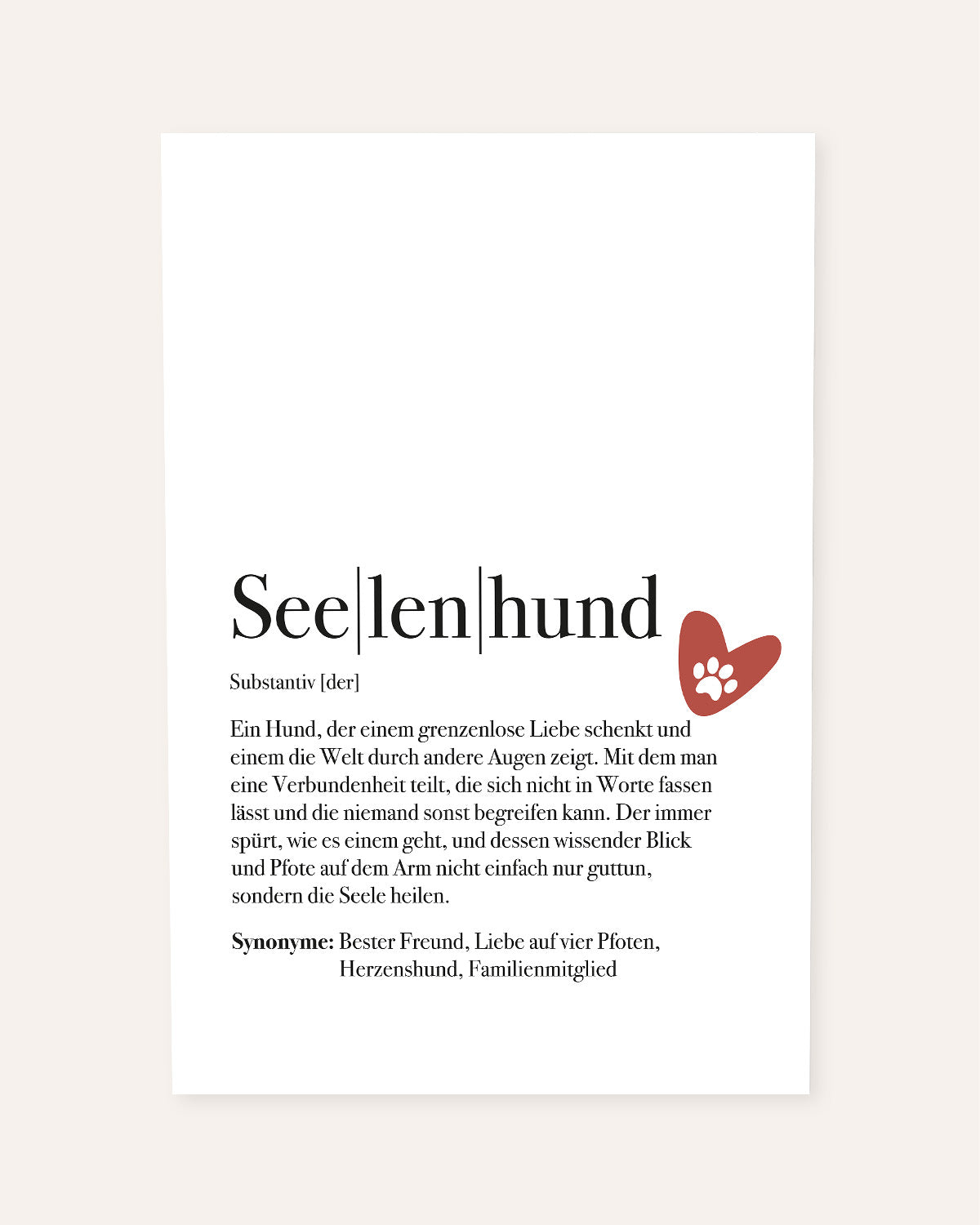 Definition Seelenhund - Foto-Poster Poster Lieblingsmensch®