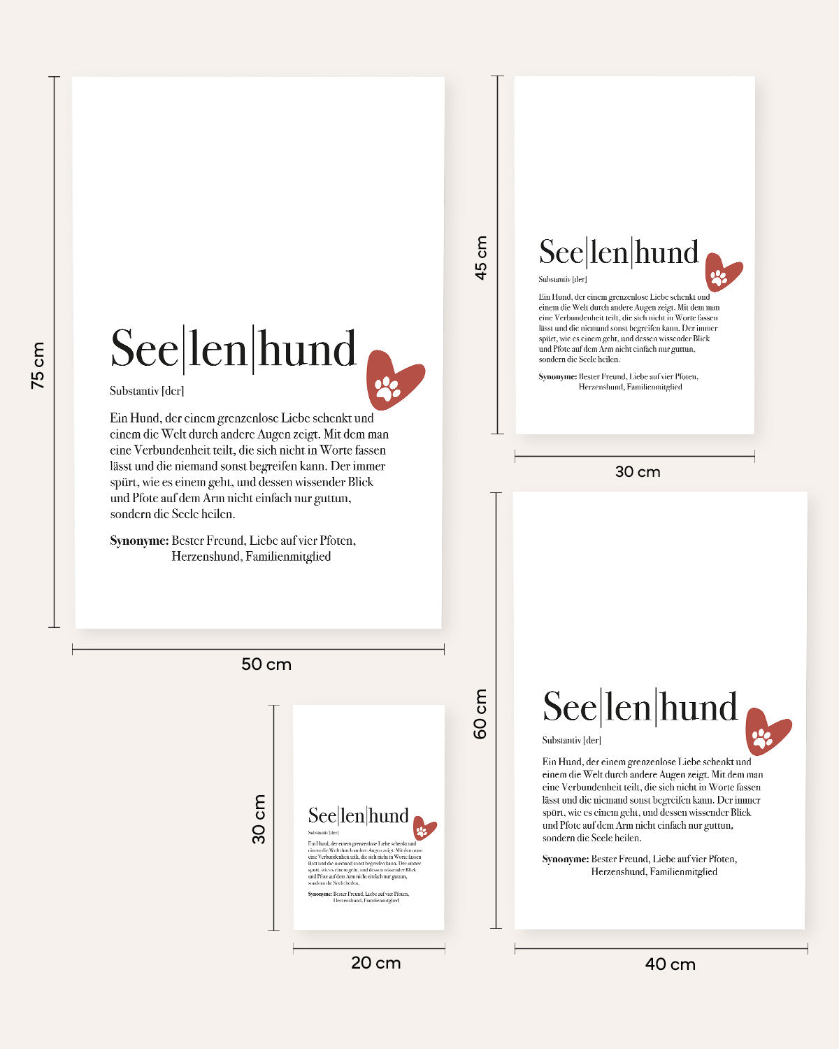 Definition Seelenhund - Foto-Poster Poster Lieblingsmensch®