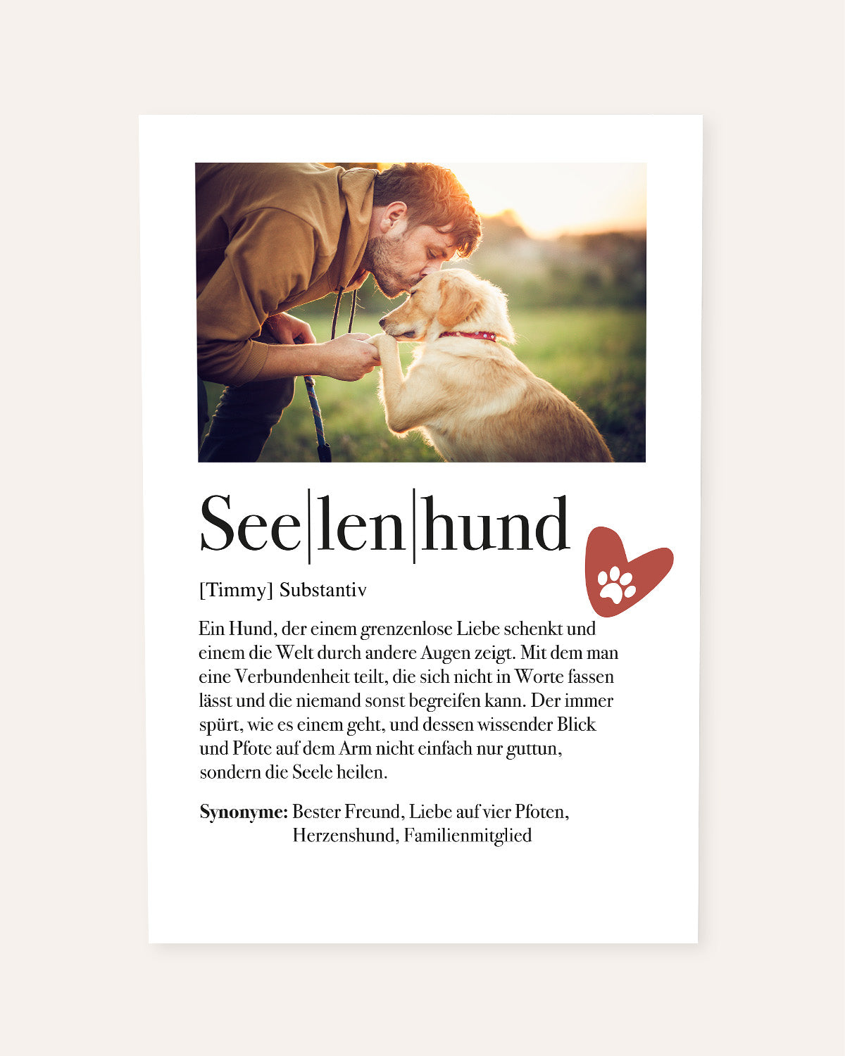 Definition Seelenhund - Foto-Poster Poster Lieblingsmensch®