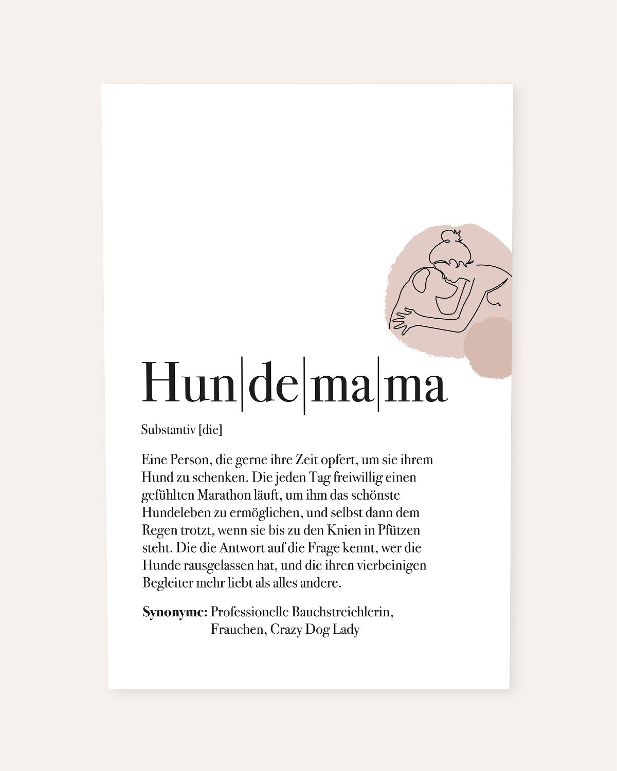 Definition Hundemama - Poster Poster Lieblingsmensch®