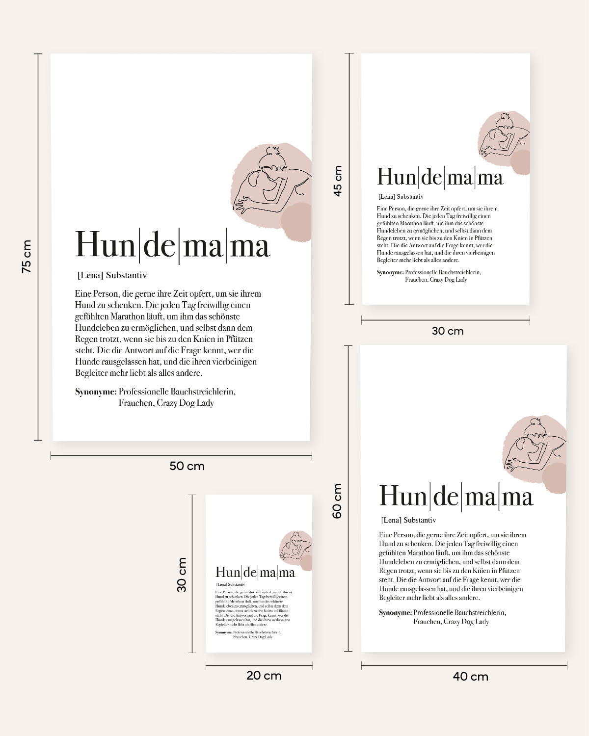 Definition Hundemama - Poster Poster Lieblingsmensch®