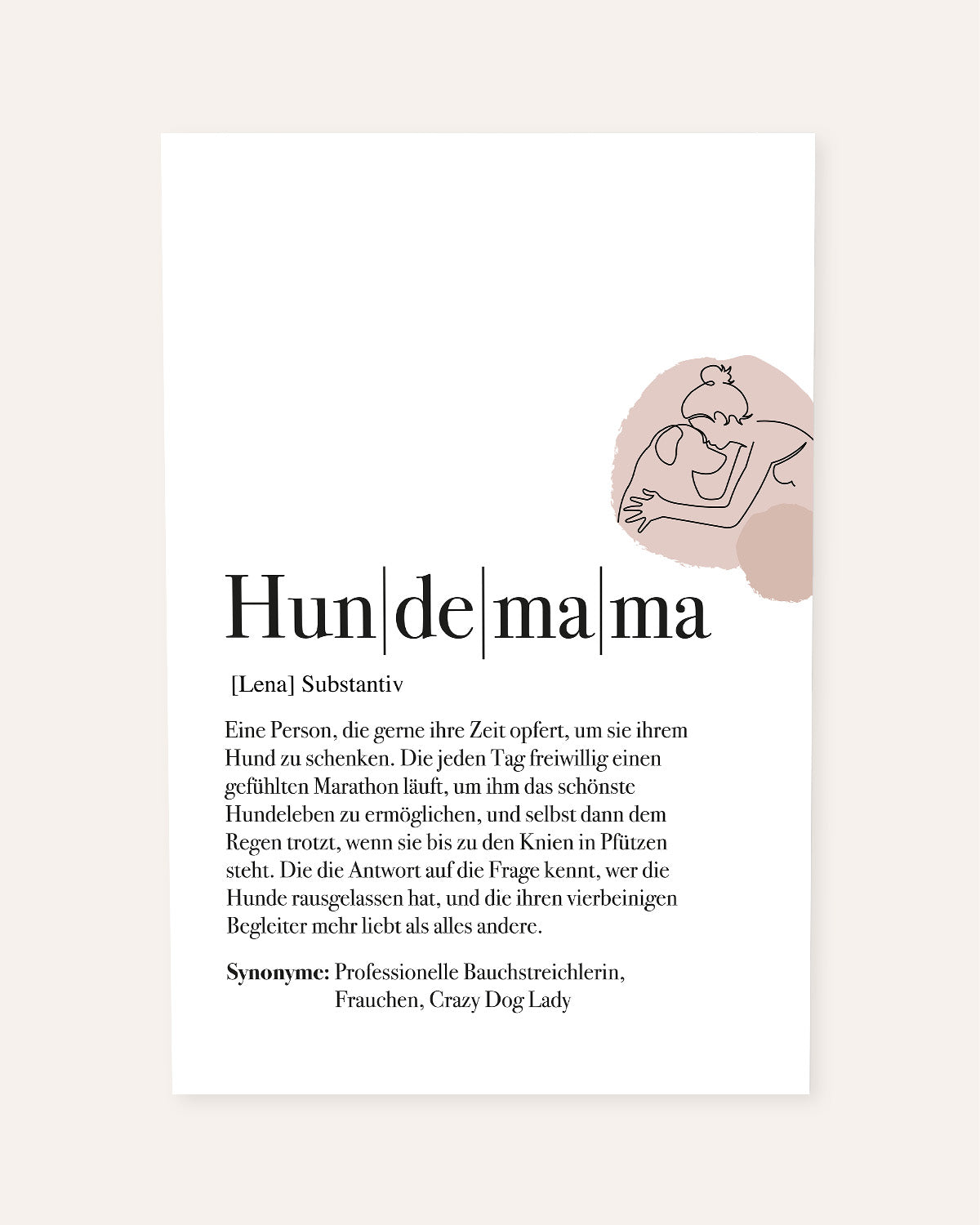 Definition Hundemama - Poster Poster Lieblingsmensch®