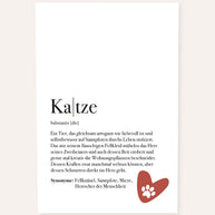 Definition Katze - Foto-Poster