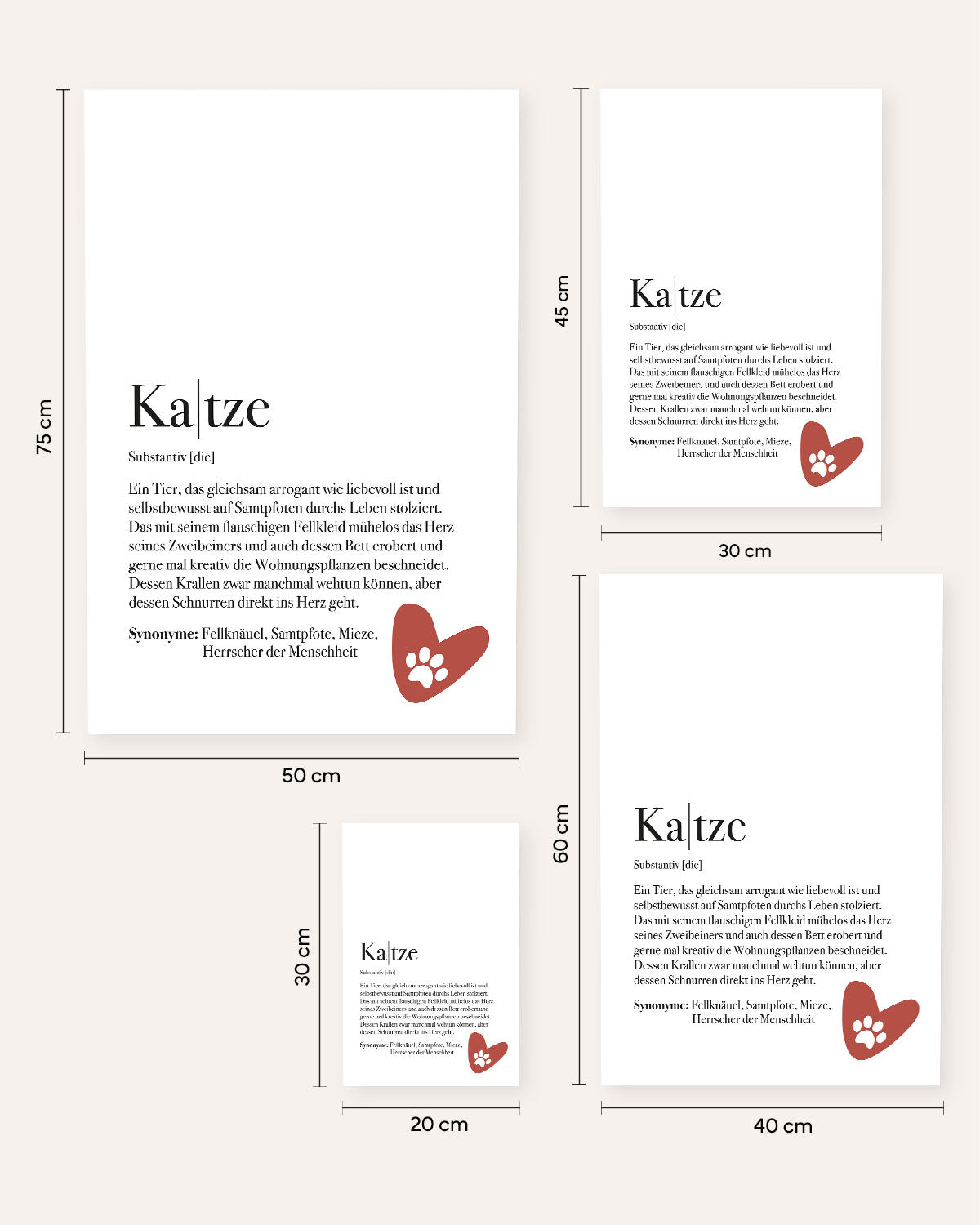 Definition Katze - Foto-Poster Poster Lieblingsmensch®