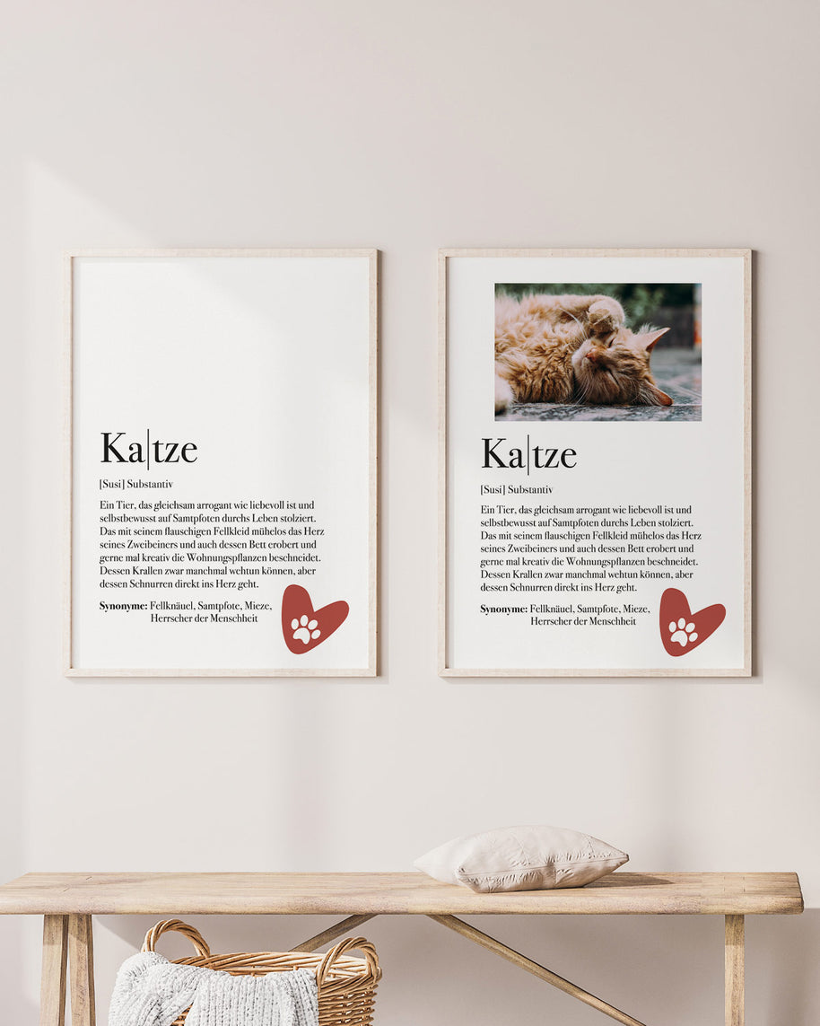 Poster Katze Definition Personalisierbar