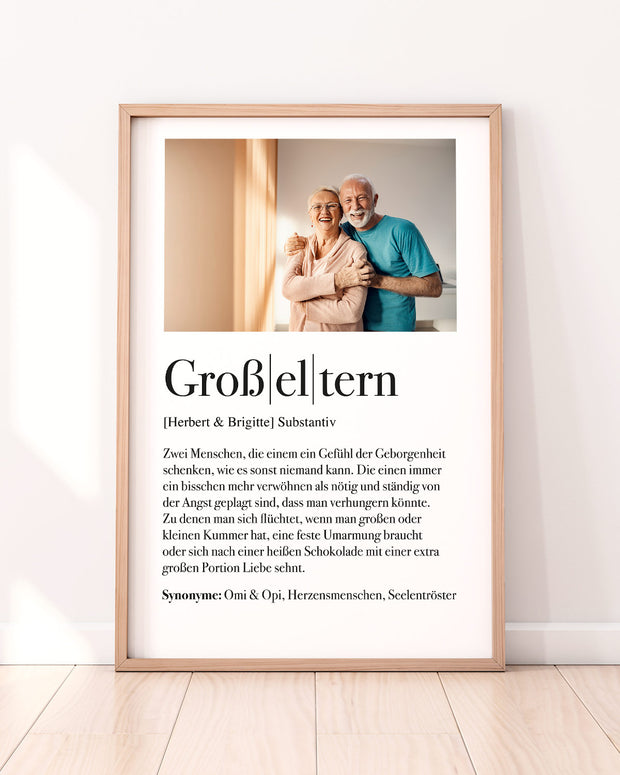 Motiv: Definition Großeltern - VS" Foto-Poster