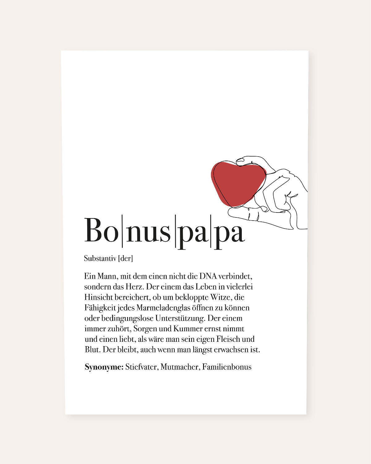 Definition Bonuspapa - Poster Poster Lieblingsmensch®