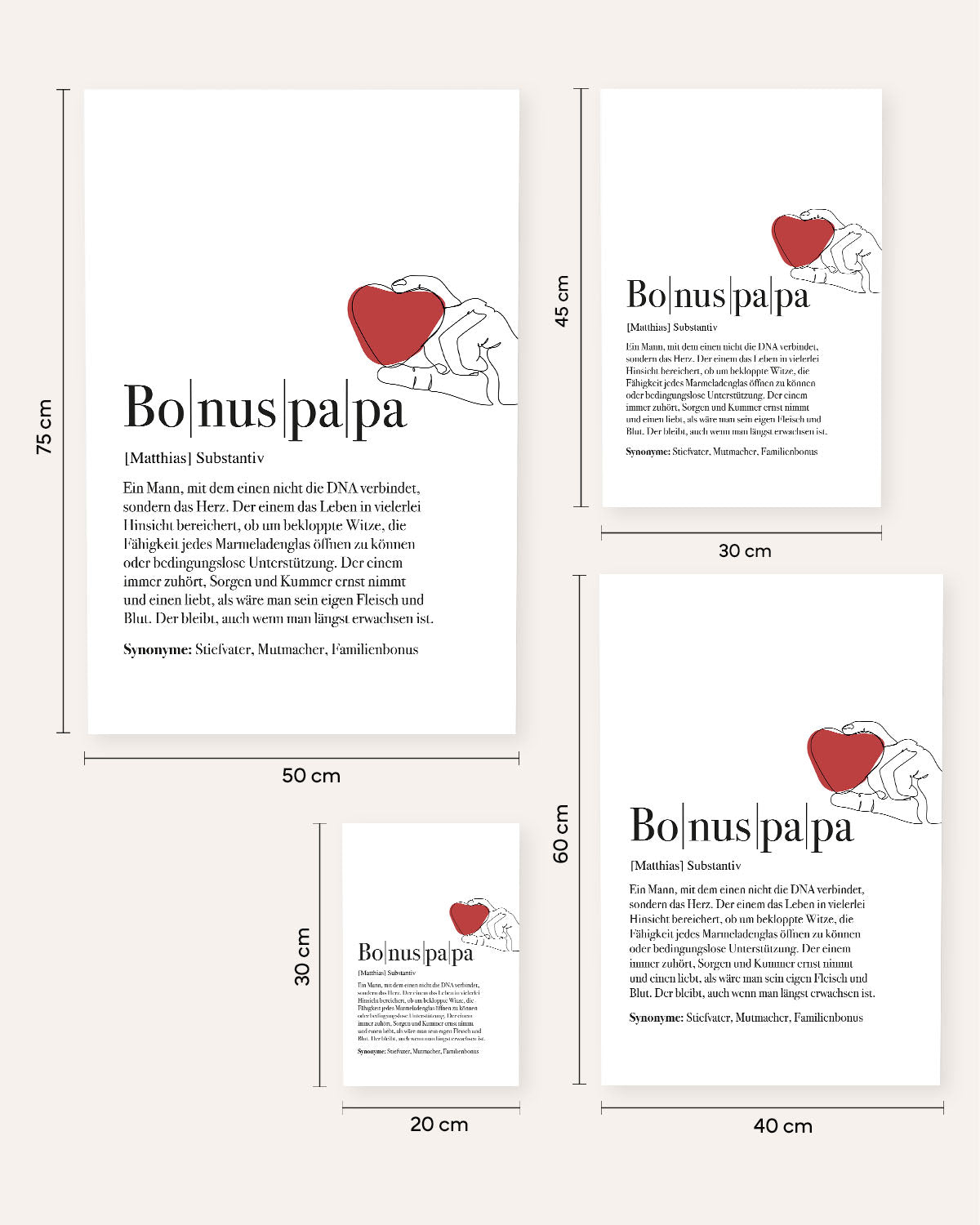 Definition Bonuspapa - Poster Poster Lieblingsmensch®