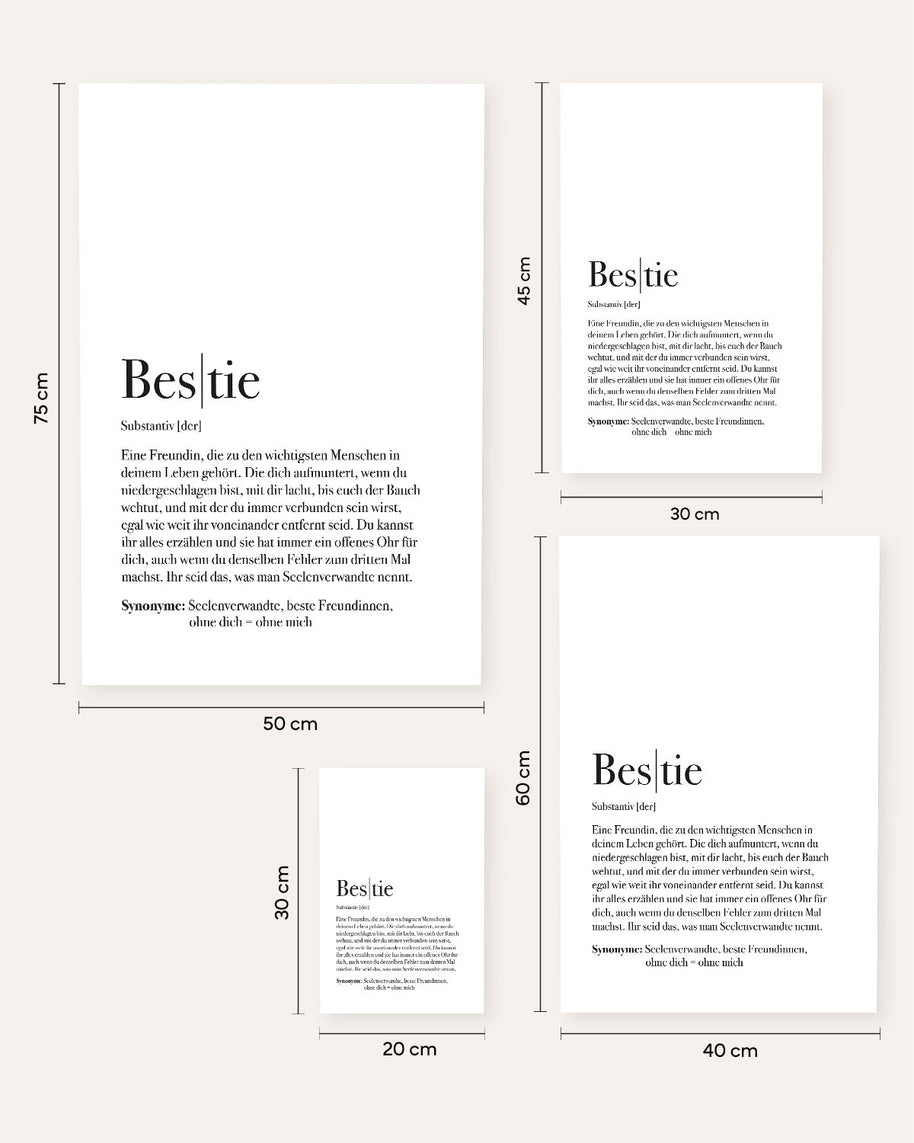 Definition Bestie - Foto-Poster