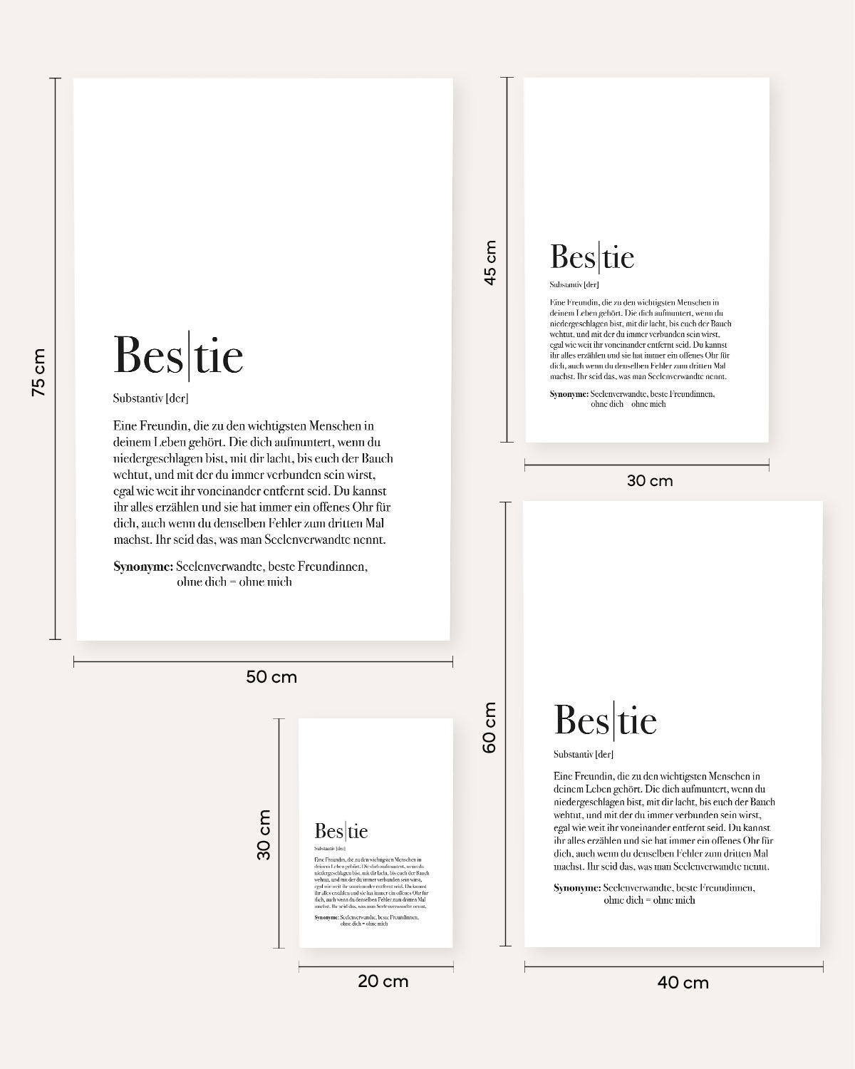 Definition Bestie - Foto-Poster Poster Lieblingsmensch®