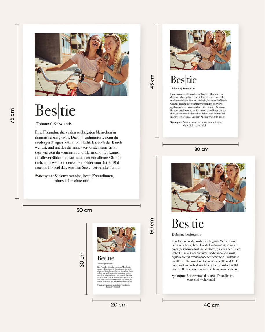 Definition Bestie - Foto-Poster