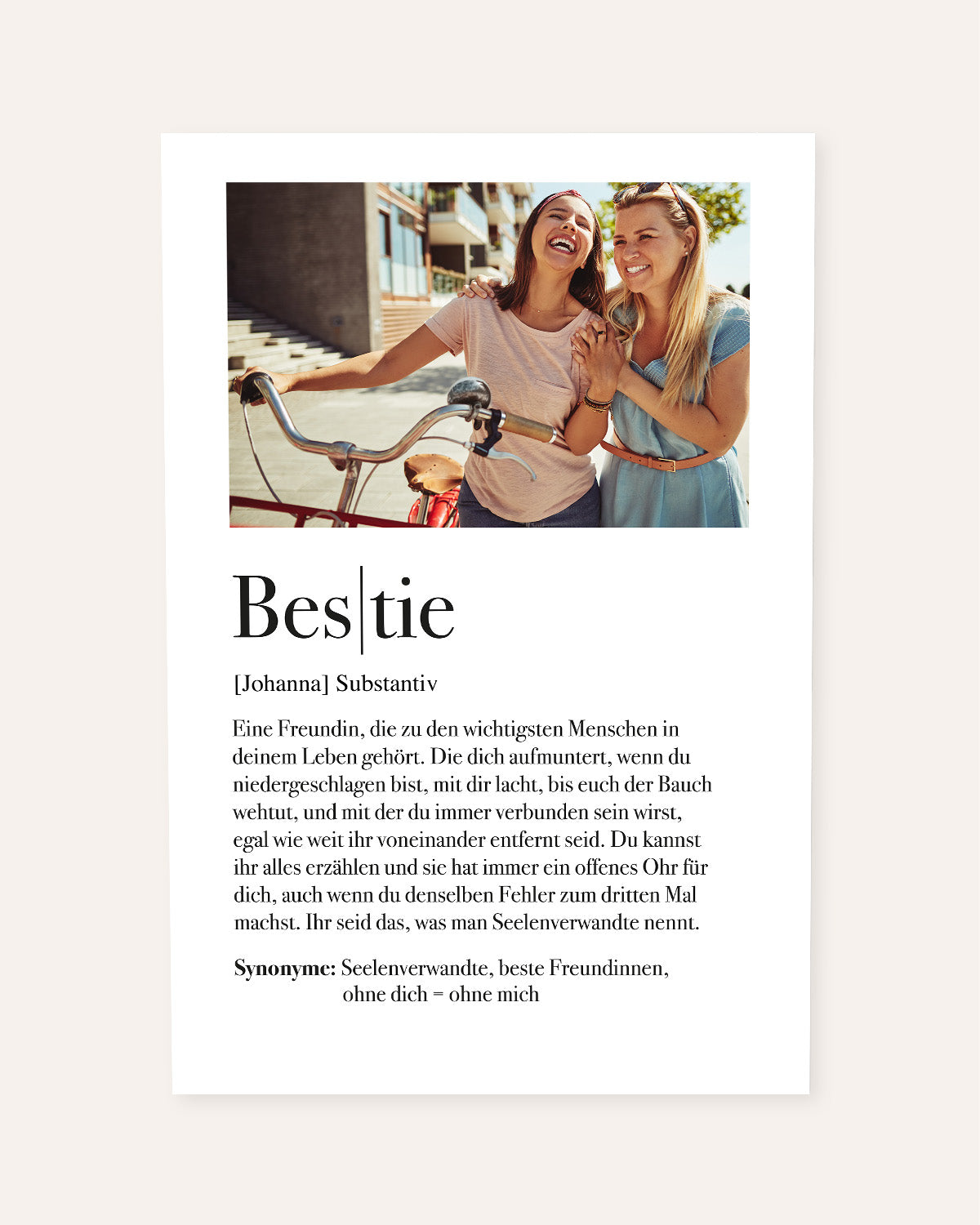 Definition Bestie - Foto-Poster Poster Lieblingsmensch®