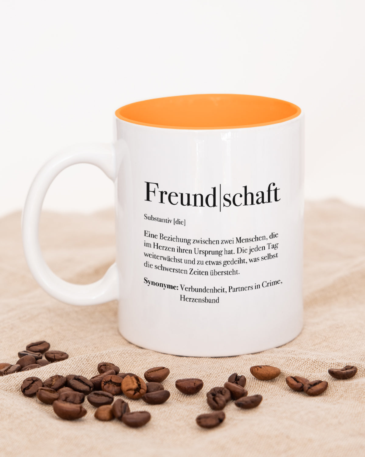 Definition Freundschaft - Tasse Orange Tasse Lieblingsmensch®