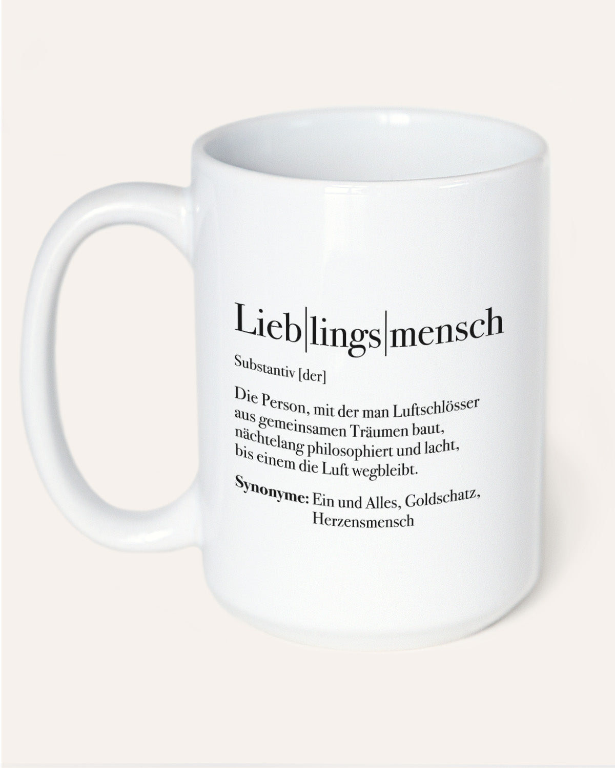 Definition Lieblingsmensch - Tasse Tasse Lieblingsmensch®