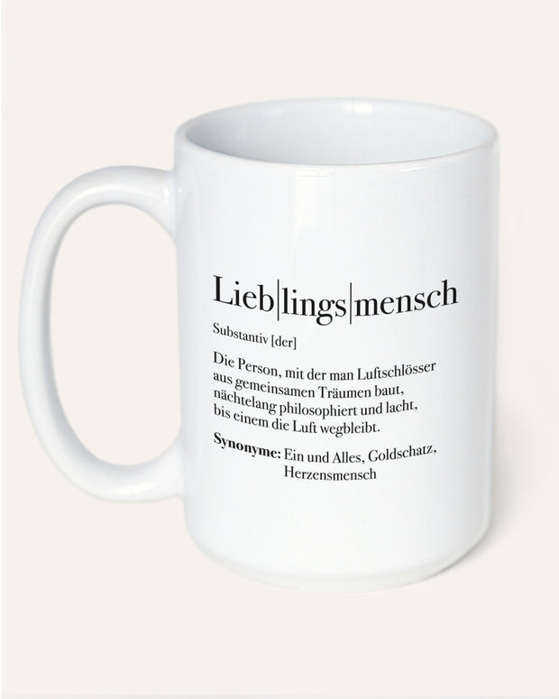 Motiv: Definition Lieblingsmensch - VS" Tasse Tasse Lieblingsmensch