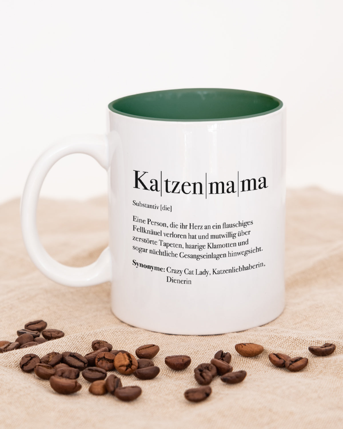 Definition Katzenmama - Tasse Dunkelgrün Tasse Lieblingsmensch®