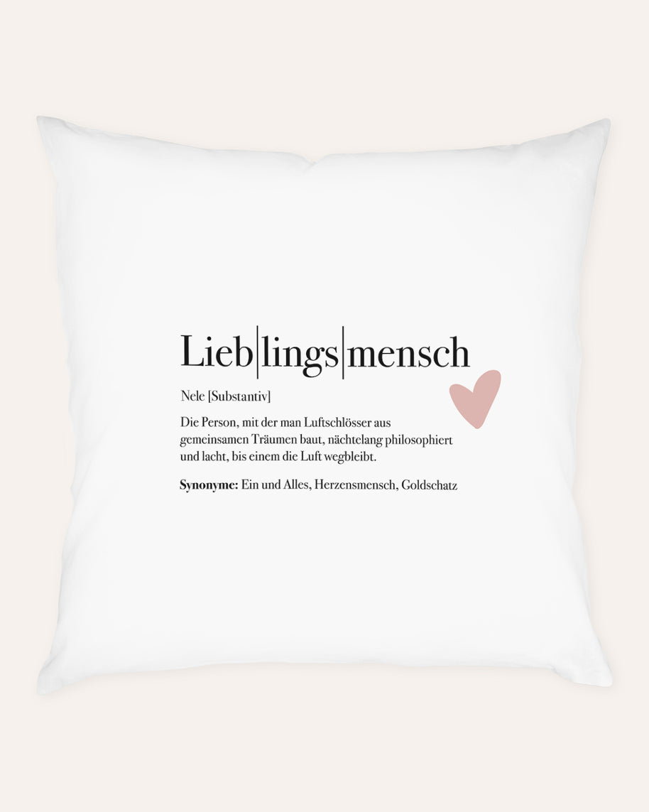 Motiv: Definition Lieblingsmensch - VS" Kissen