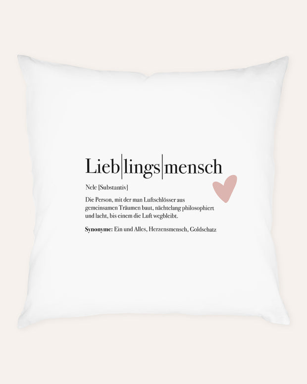 Motiv: Definition Lieblingsmensch - VS" Kissen