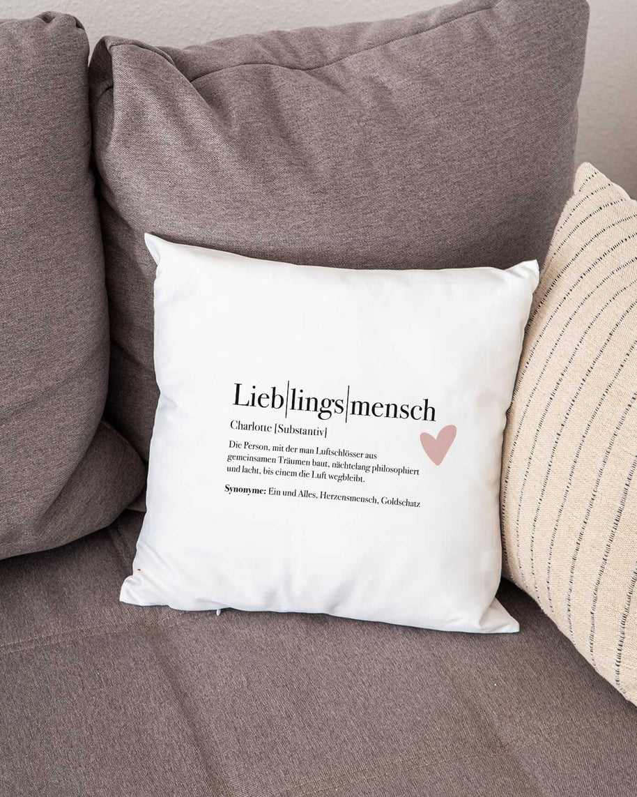 Motiv: Definition Lieblingsmensch - VS" Kissen