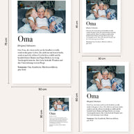 Definition Oma - Foto-Poster