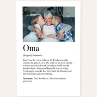 Definition Oma - Foto-Poster
