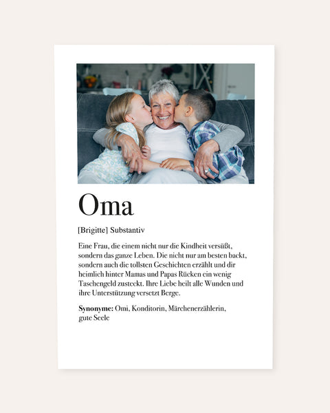 Definition Oma - Foto-Poster Poster Lieblingsmensch®