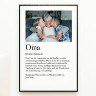 Definition Oma - Foto-Poster