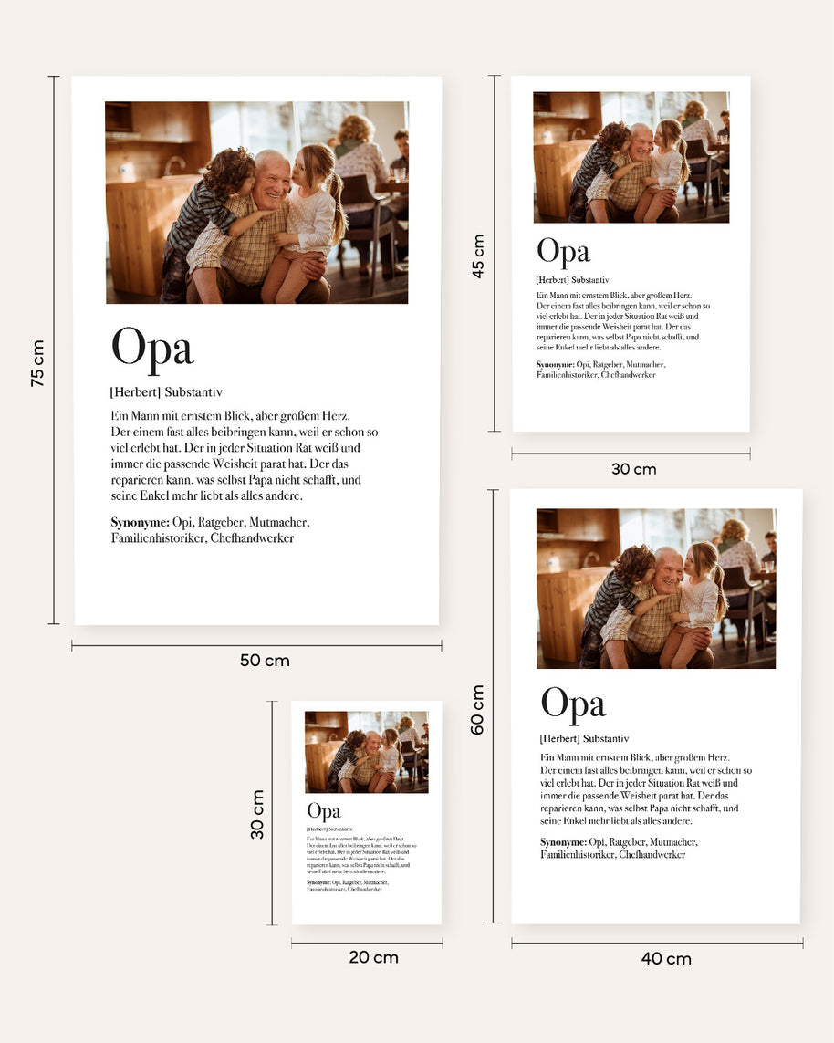 Definition Opa - Foto-Poster