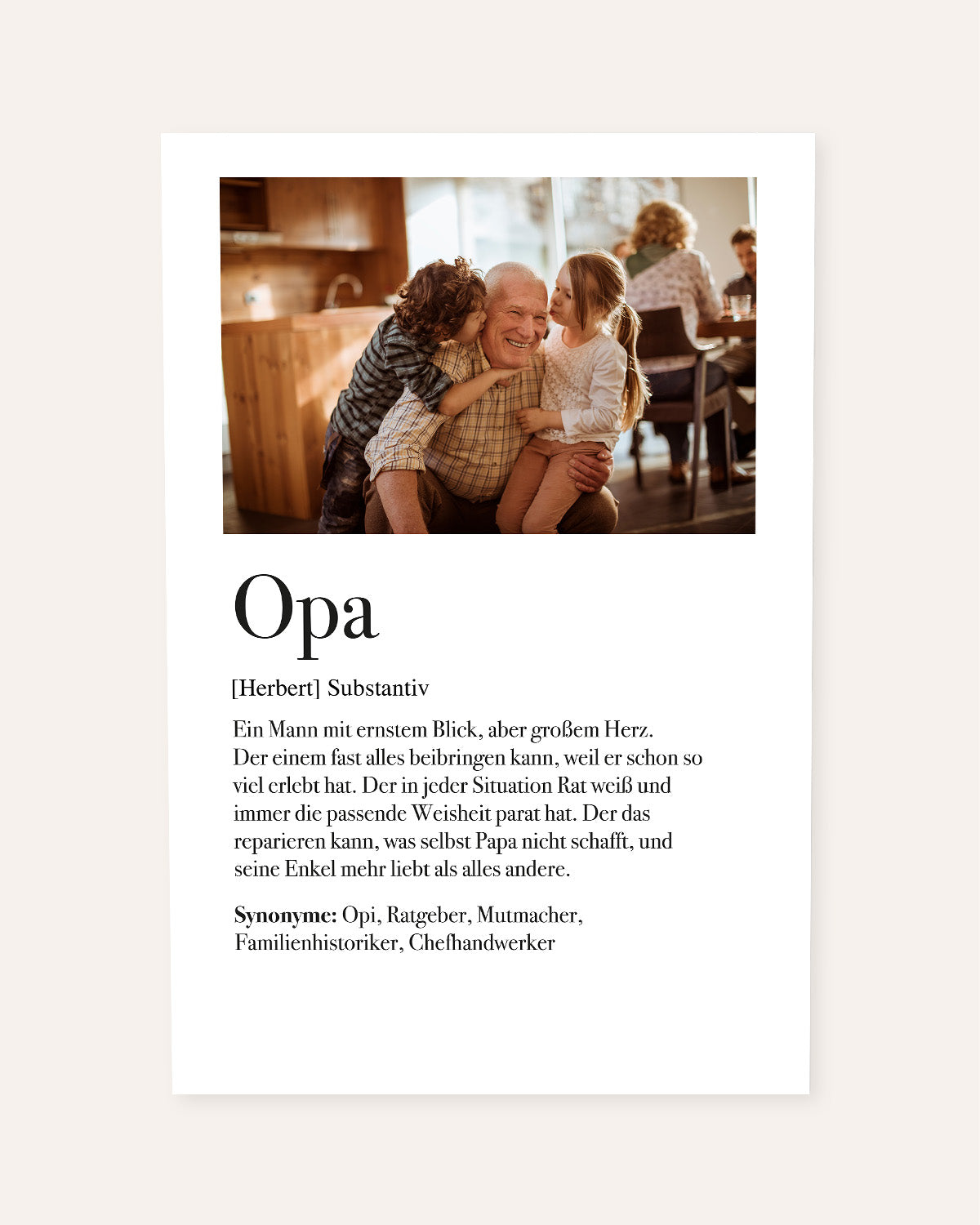 Definition Opa - Foto-Poster Poster Lieblingsmensch®