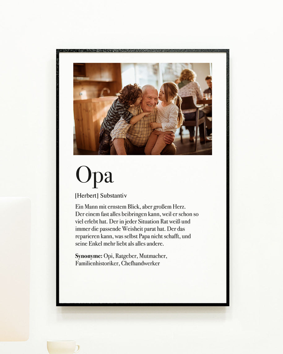 Definition Opa - Foto-Poster