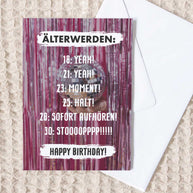 Älterwerden - Grußkarte