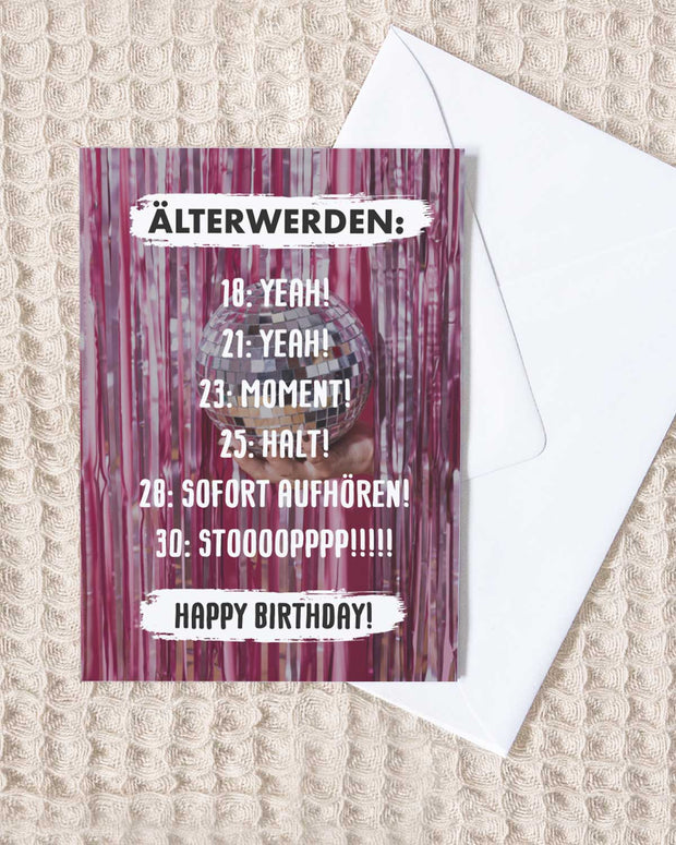 Älterwerden - Grußkarte Grußkarte Lieblingsmensch®