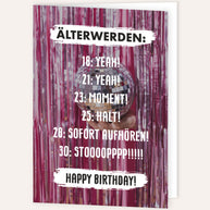 Älterwerden - Grußkarte