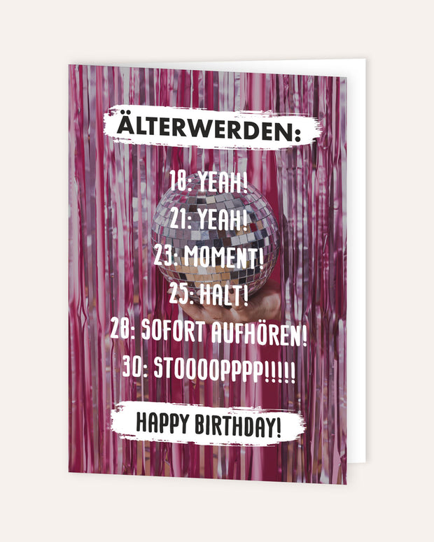 Älterwerden - Grußkarte