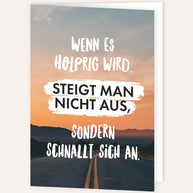 Wenn es holprig wird - Grußkarte