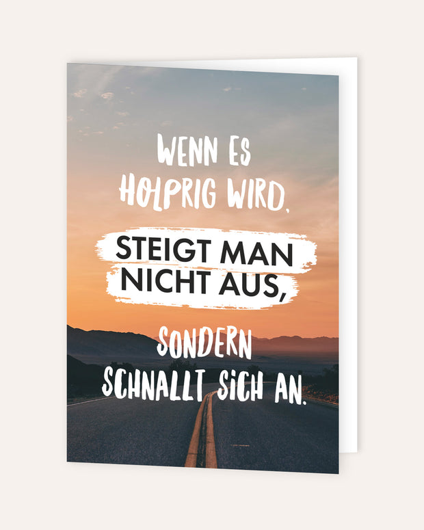 Wenn es holprig wird - Grußkarte