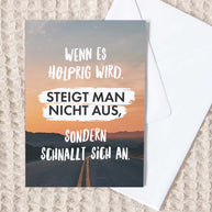 Wenn es holprig wird - Grußkarte