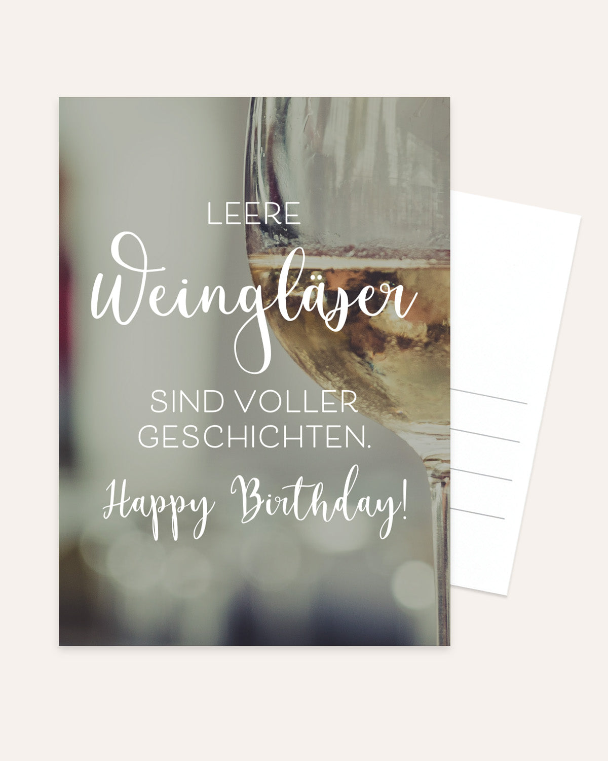 Leere Weingläser - Postkarte Postkarte Lieblingsmensch®