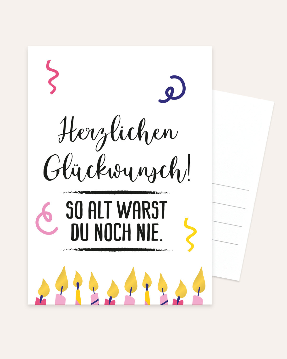 Herzlichen Glückwunsch - Postkarte Postkarte Lieblingsmensch®