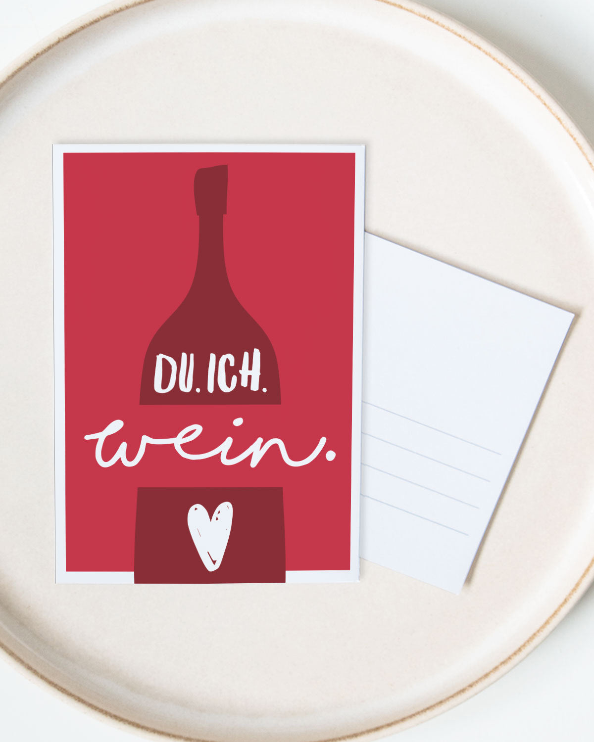 Du. Ich. Wein. - Postkarte Postkarte Lieblingsmensch®