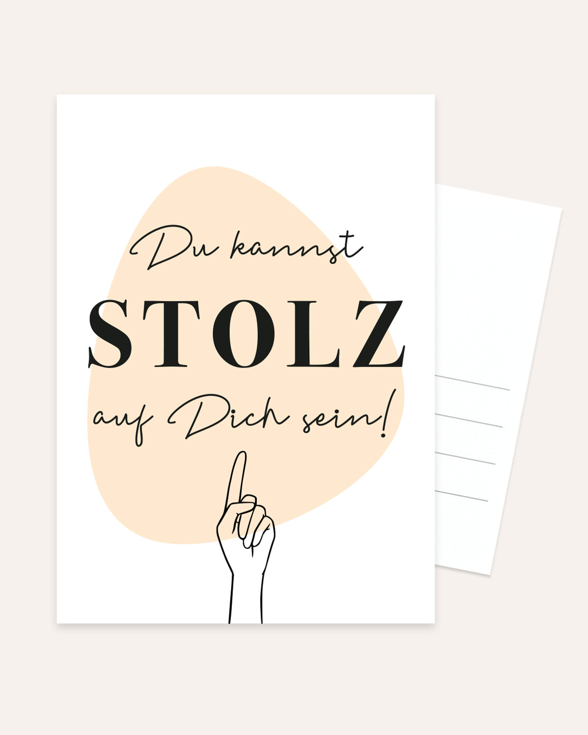 Du kannst stolz auf dich sein! - Postkarte Postkarte Lieblingsmensch®