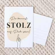Du kannst stolz auf dich sein! - Postkarte