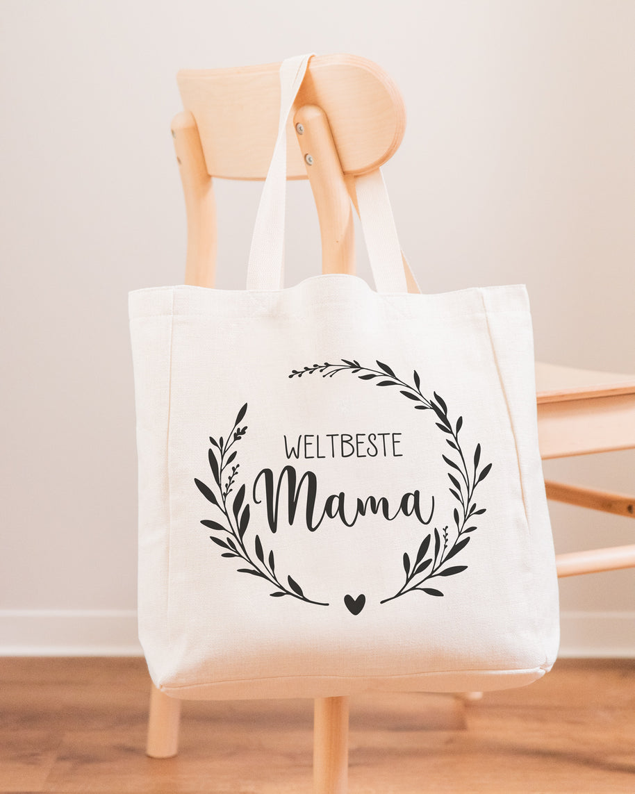Motiv: Weltbeste Mama - VS" Stofftasche