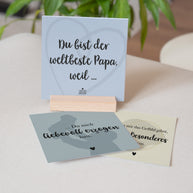 Weltbester Papa - Karten im Holzaufsteller