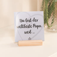 Weltbester Papa - Karten im Holzaufsteller