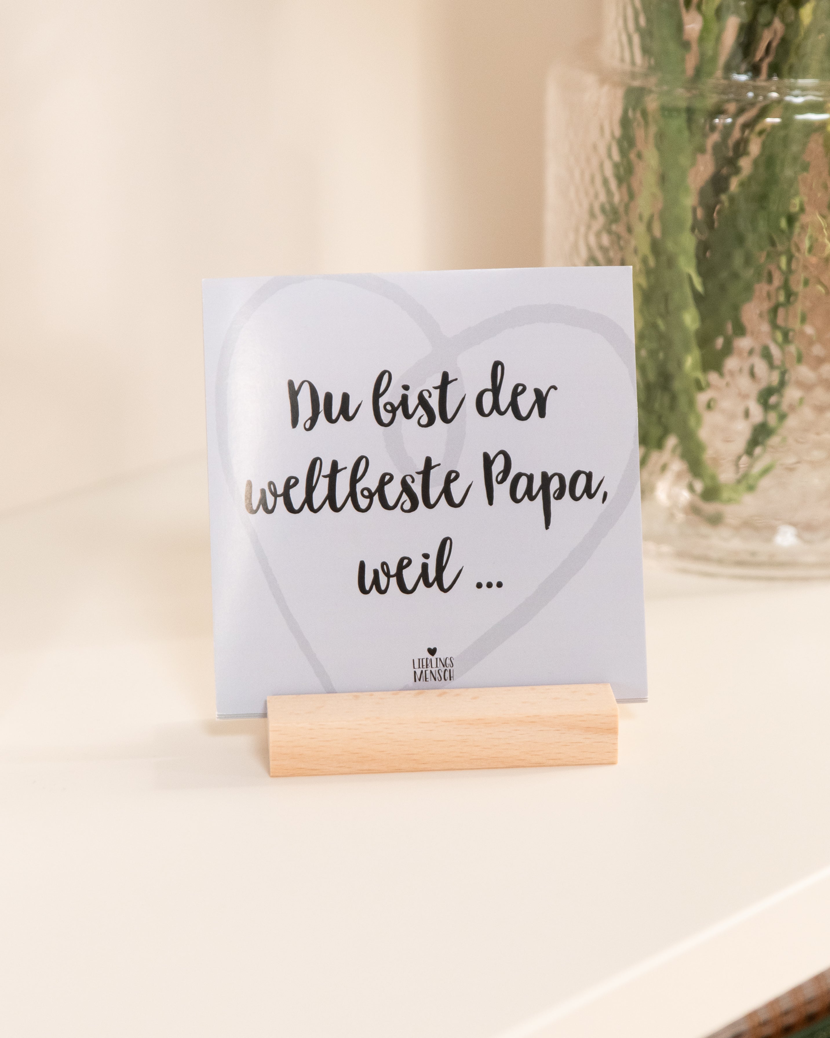Weltbester Papa - Karten im Holzaufsteller Karten im Holzaufsteller Lieblingsmensch®