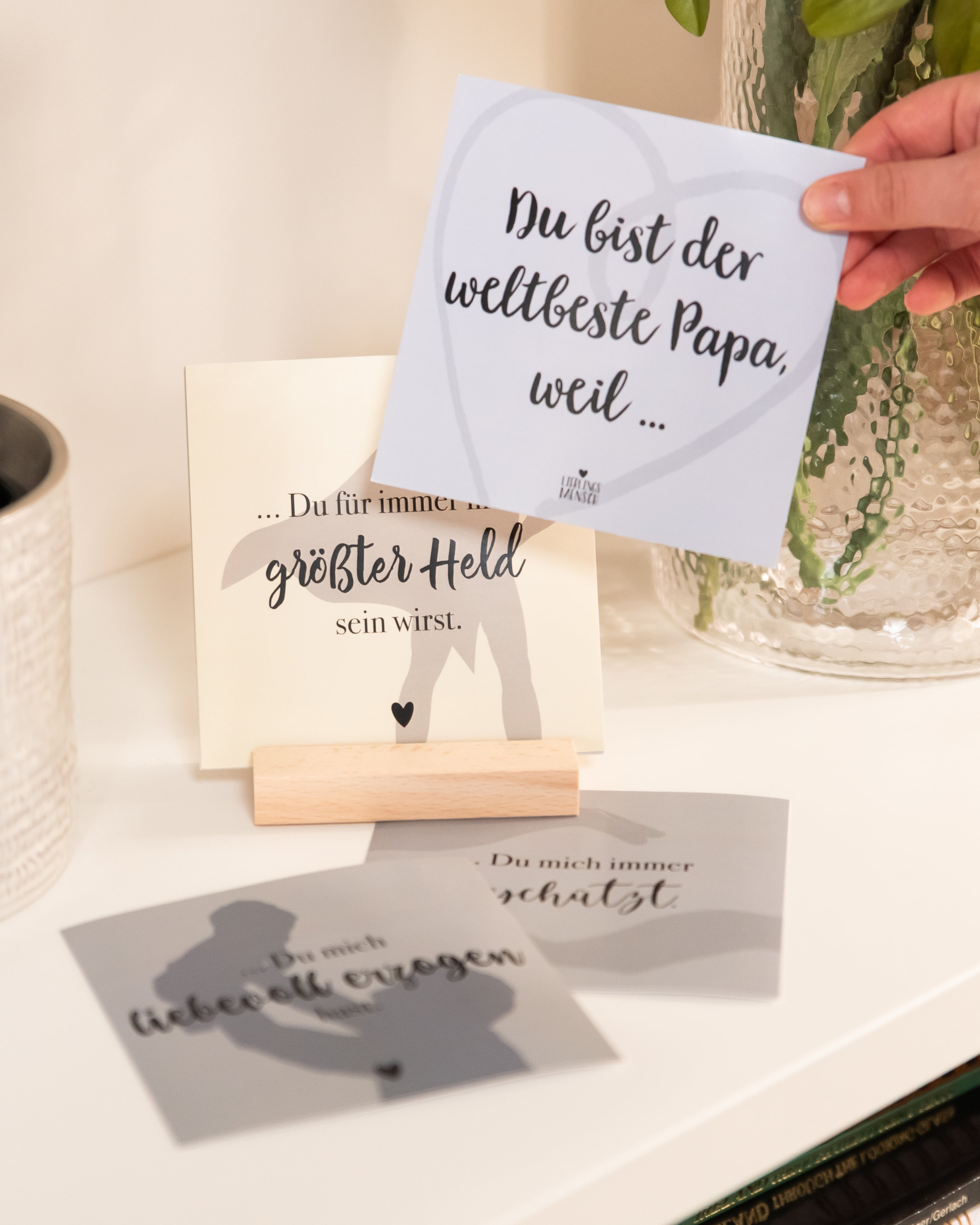 Weltbester Papa - Karten im Holzaufsteller Karten im Holzaufsteller Lieblingsmensch®