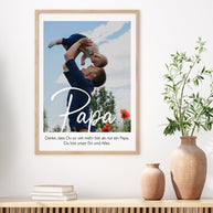 Poster Papa mit personalisierbarem Bild