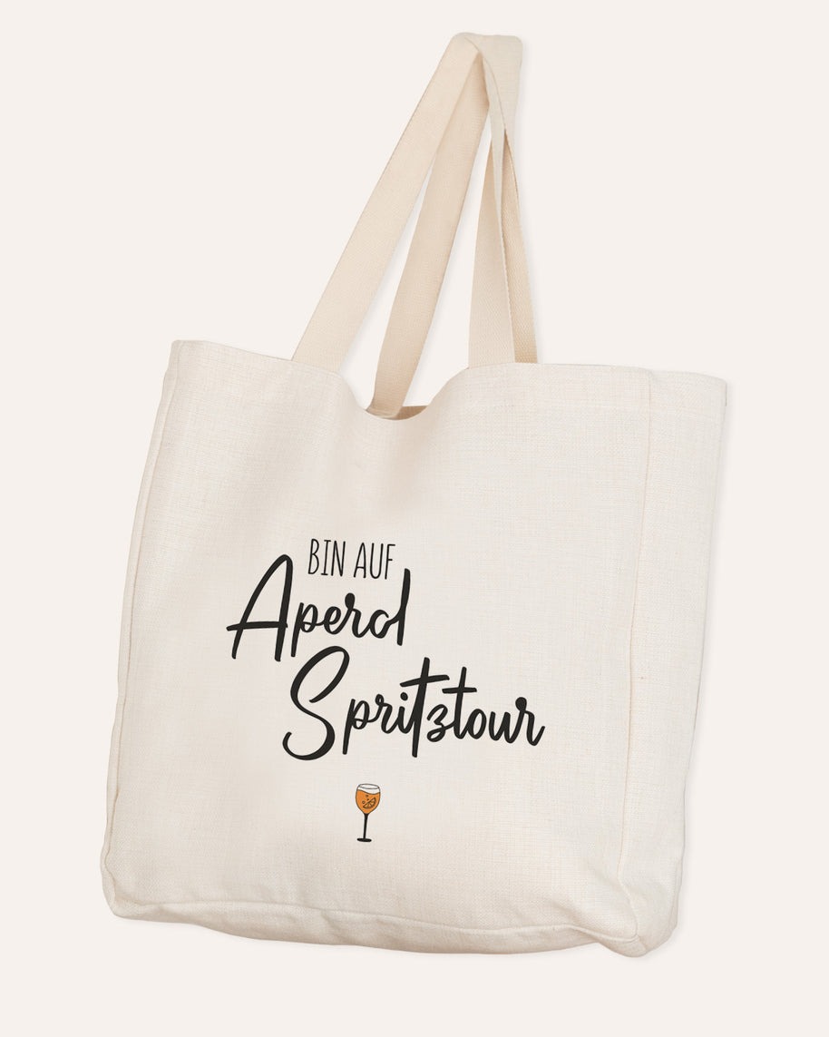 Motiv: Bin auf Aperol Spritztour - VS" Stofftasche